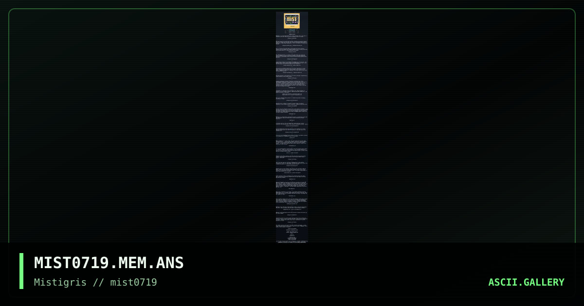MIST0719 memberlist, by cthulu, smooth, 2019